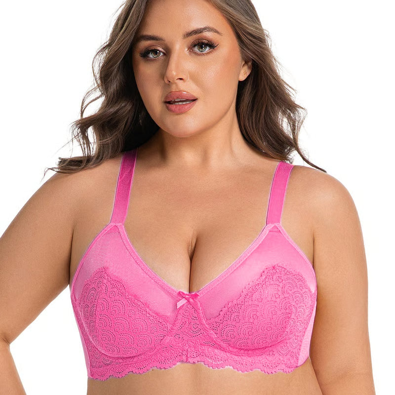 Mermaid Scale Lace Push-Up Bra