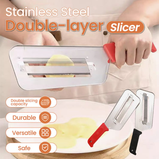 Stainless Steel Double-layer Slicer - Best Kitchen Gift