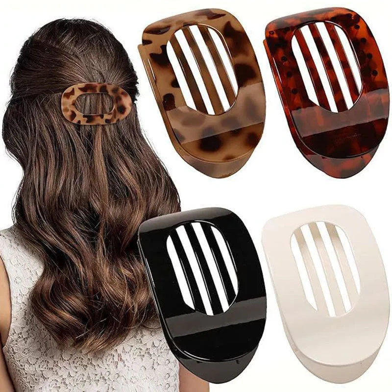 Oval hair clip set