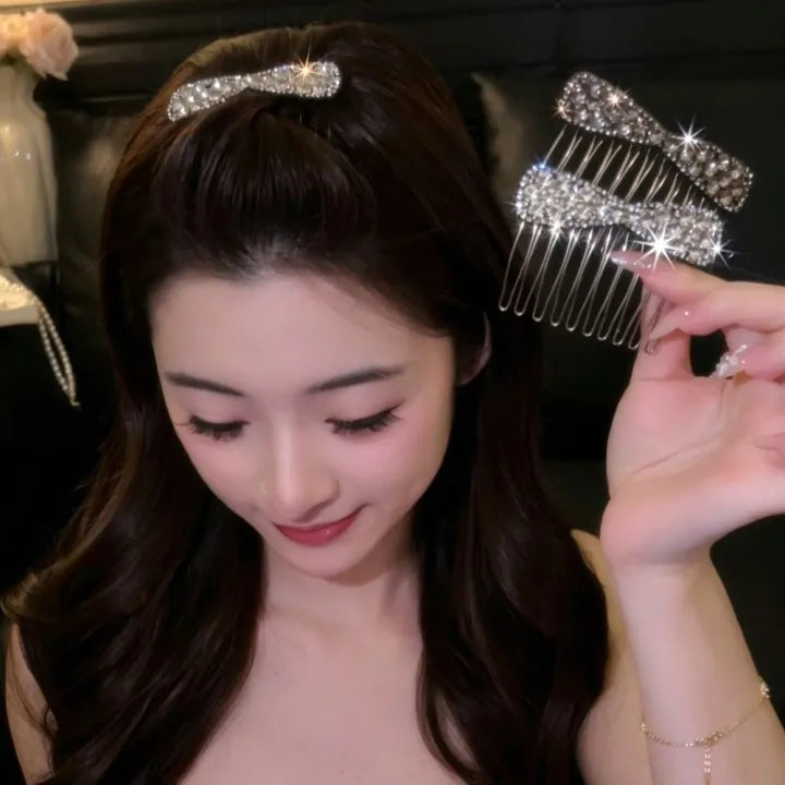 💥Buy 1 Get 1 Free💥Rhinestone bow hair comb