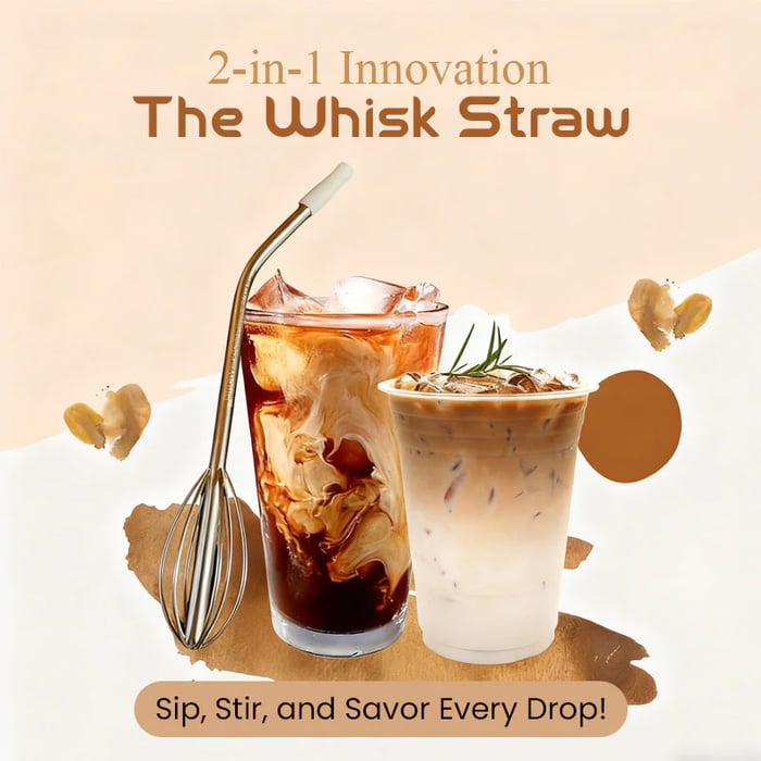 🍹[2-in-1 Innovation] The Whisk Straw✨