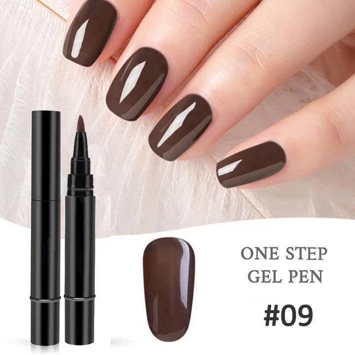 ✨One Step Gel Nail Pen | 3-in-1 No Topcoat UV Nail Polish | Long-Lasting DIY Manicure Pen with Precision Tip🎨