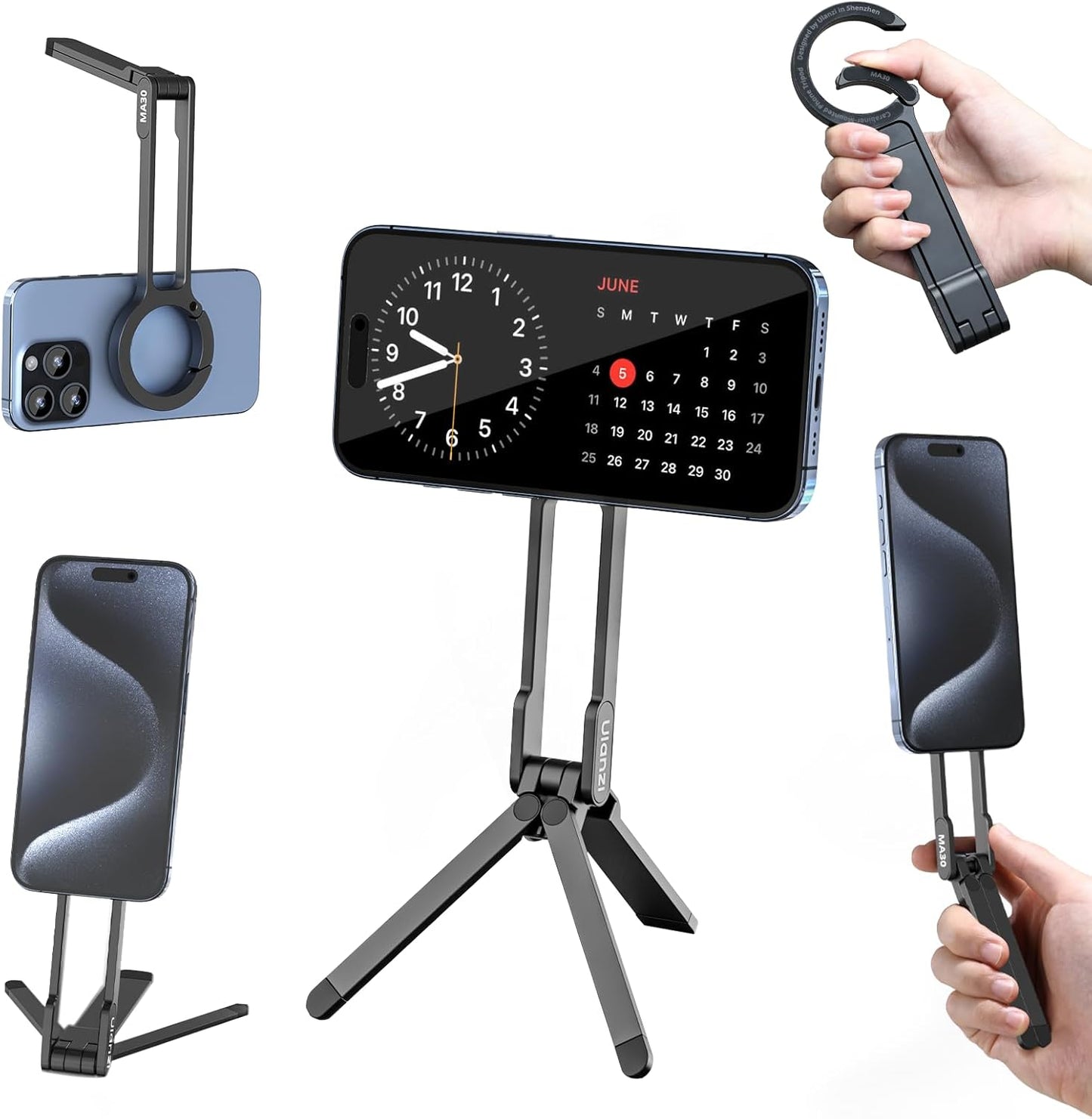 Carabiner-Mounted Phone Tripod