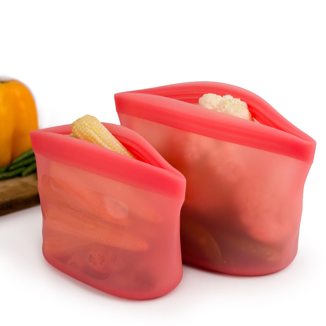 Reusable Silicone Food Storage Bags with Leakproof Airtight Seal