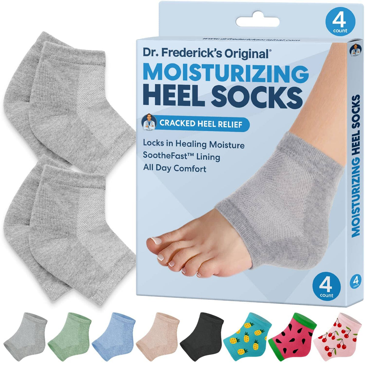Moisturizing Heel Socks - Soothefast™ Gel - （2 Pairs 1 set）