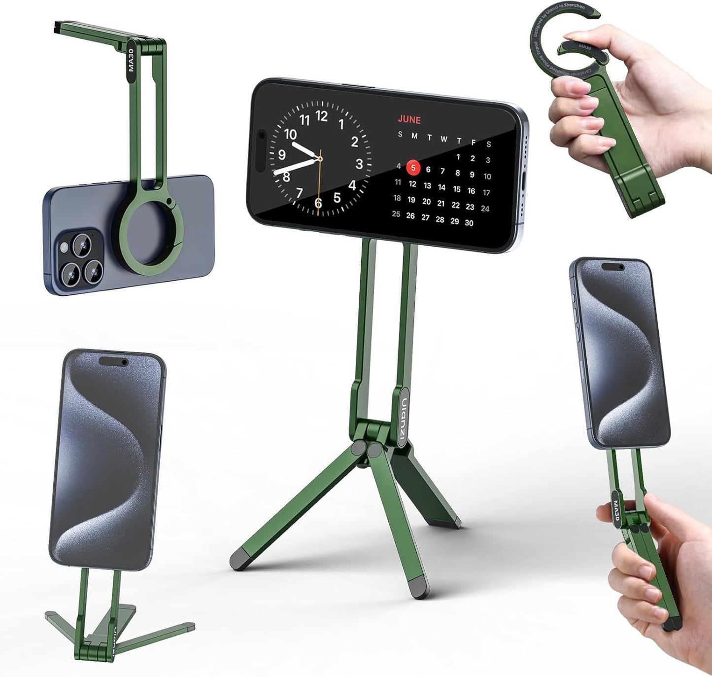 Carabiner-Mounted Phone Tripod