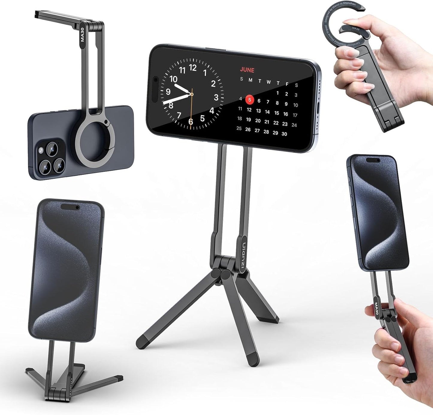 Carabiner-Mounted Phone Tripod