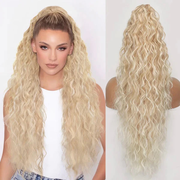 🌸Curly Wavy Frizzy Hair Extension with Ponytail