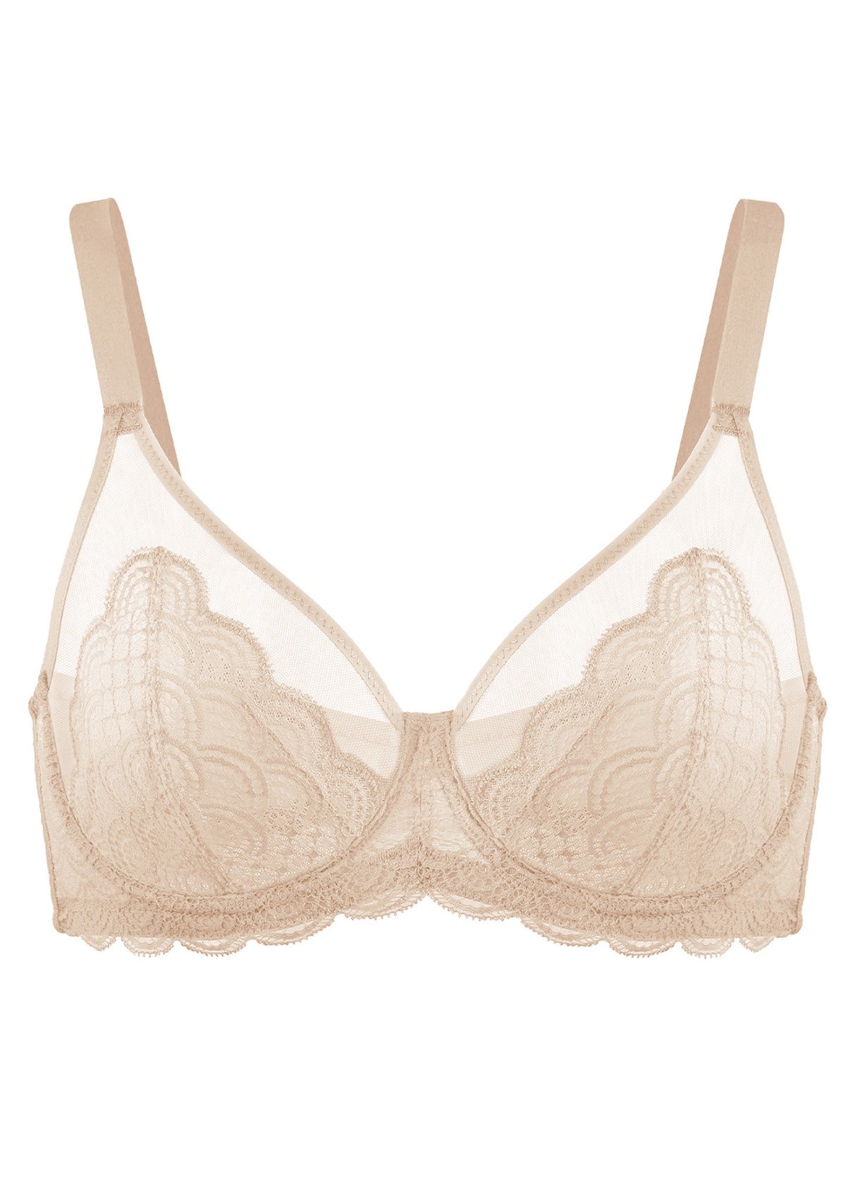 Mermaid Scale Lace Push-Up Bra
