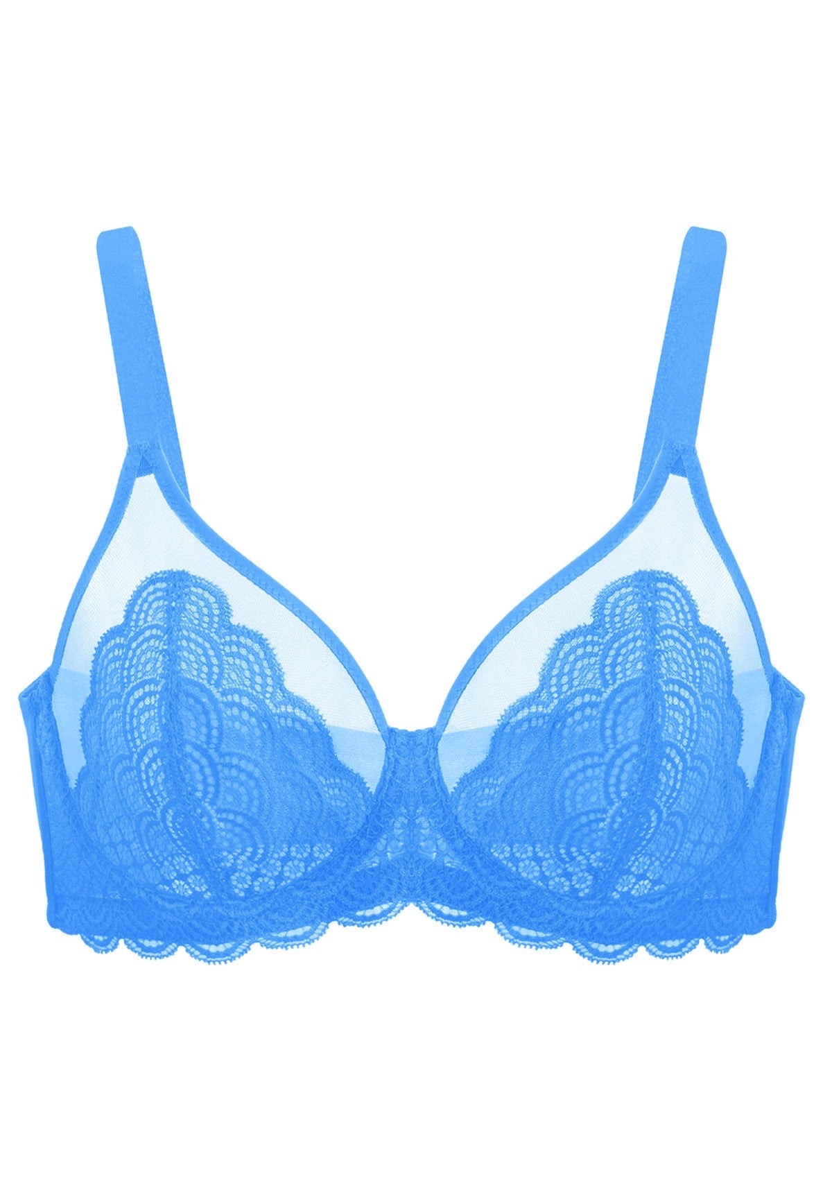 Mermaid Scale Lace Push-Up Bra