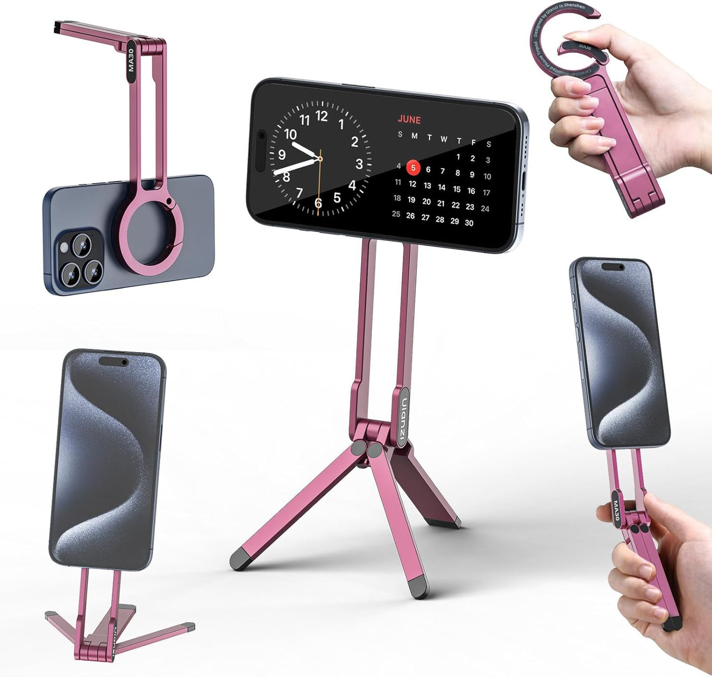 Carabiner-Mounted Phone Tripod