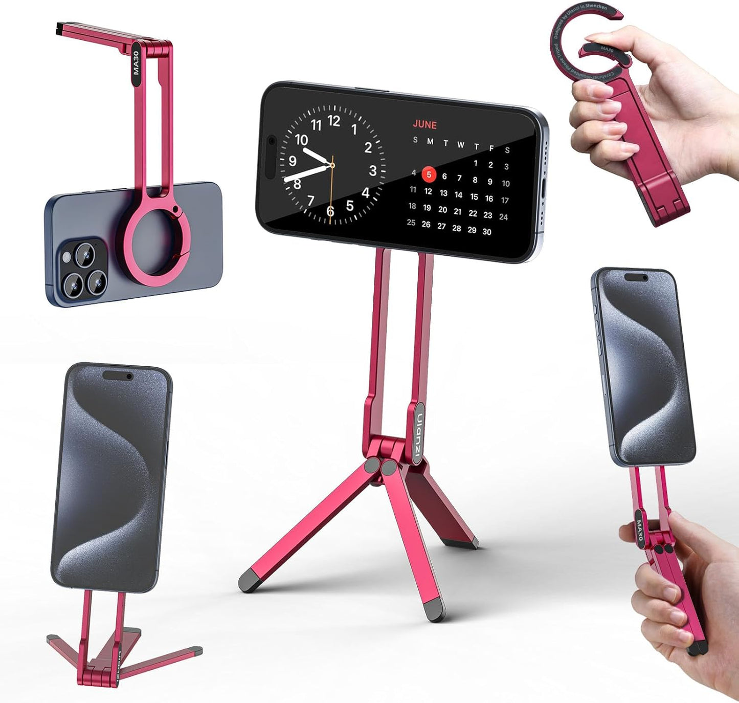 Carabiner-Mounted Phone Tripod