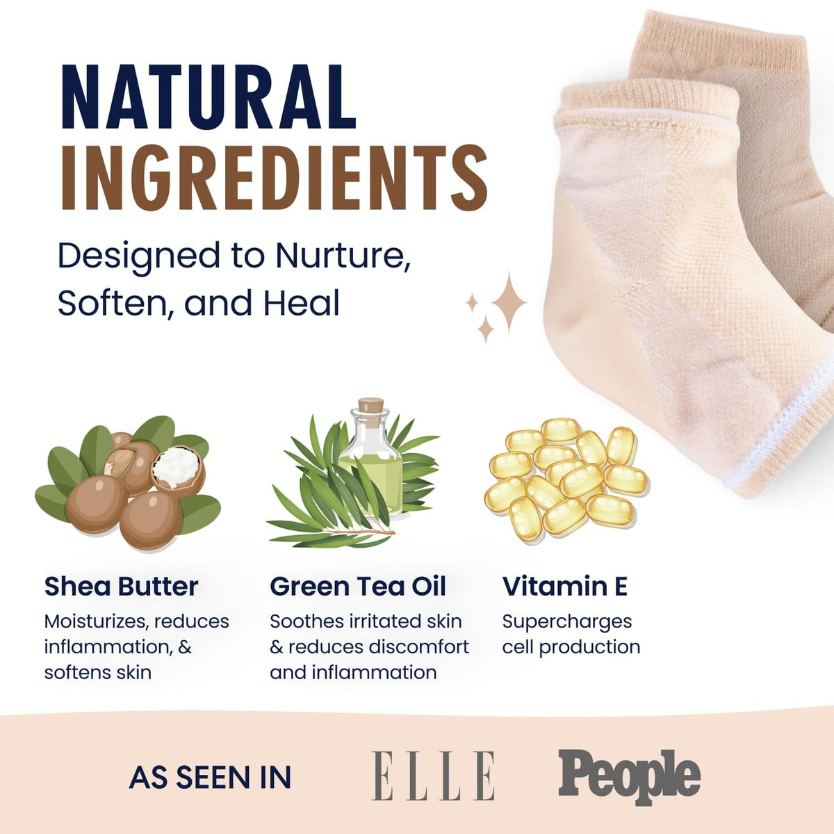Moisturizing Heel Socks - Soothefast™ Gel - （2 Pairs 1 set）