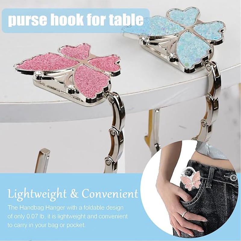 ✨Keep Your Bags Off The Floor-Foldable Purse Hanger, Portable Table Hook