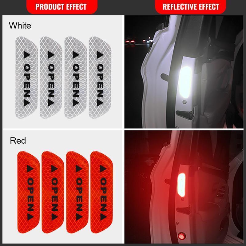 ✨CarSafety🚗Safety Essentials✨Car Anti-collision Reflective Warning Sticker (4 PCS)