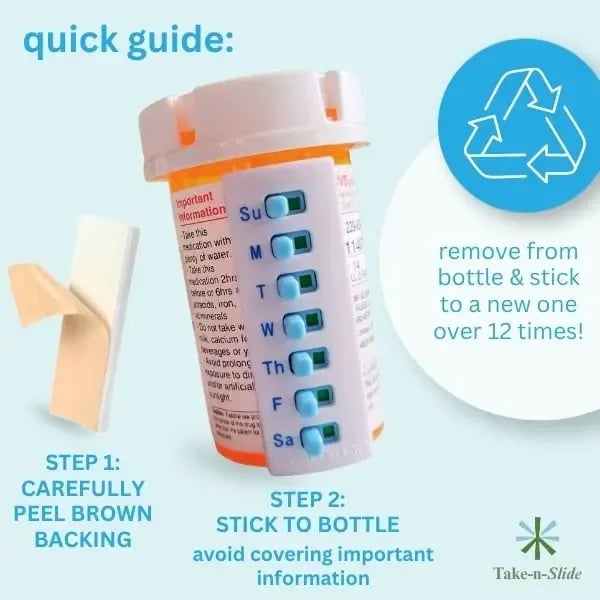 💊Reusable Medication Tracker For Pill, Vitamin & Pet Bottles, Prevent Missed Doses(2PCS)