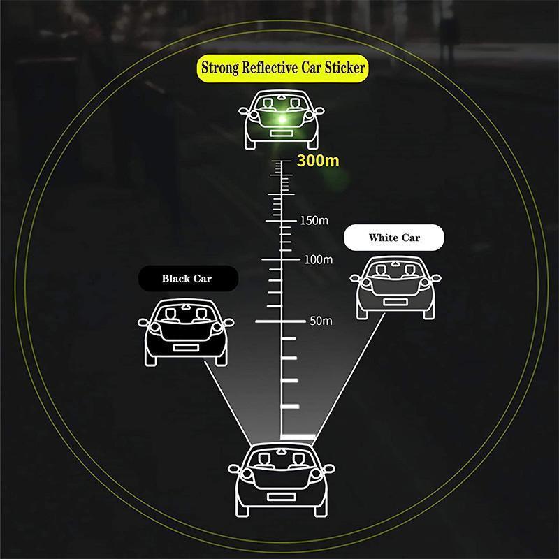 ✨CarSafety🚗Safety Essentials✨Car Anti-collision Reflective Warning Sticker (4 PCS)