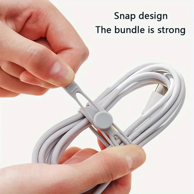 20pcs Reusable Silicone Cable Ties