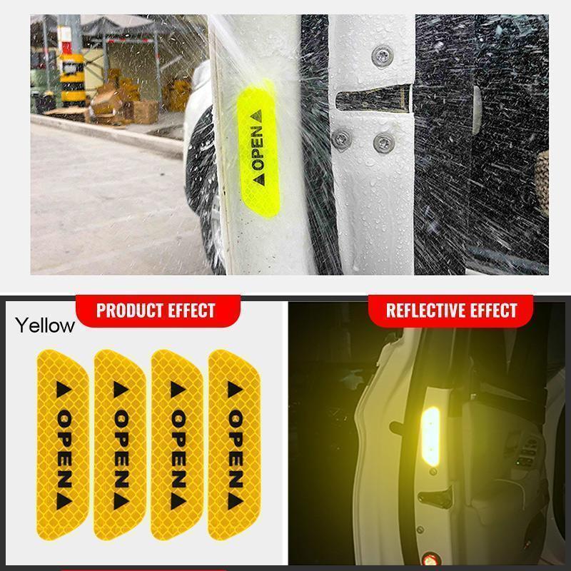 ✨CarSafety🚗Safety Essentials✨Car Anti-collision Reflective Warning Sticker (4 PCS)