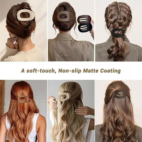 Oval hair clip set