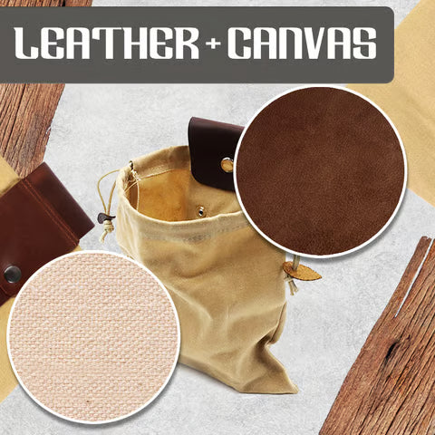 🏆75K+ SOLD! Leather Canvas Pouch