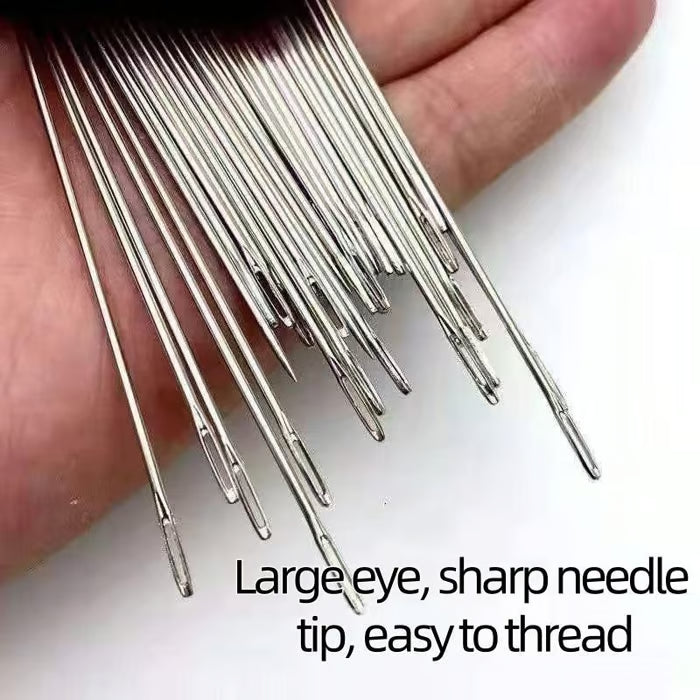 ULTIMATE Big-Eye Needle Set 34 PCS: Thread in Seconds, Craft with Joy! 🧵✨