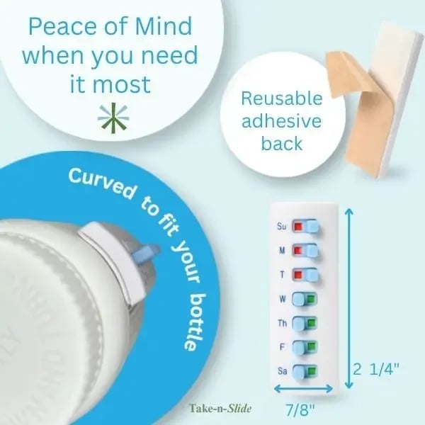💊Reusable Medication Tracker For Pill, Vitamin & Pet Bottles, Prevent Missed Doses(2PCS)