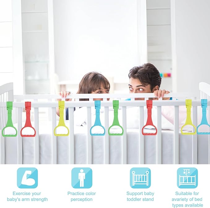 👶🏻Pull Up Ring for Baby Playpen Handle Grip for Toddlers - 2PCS