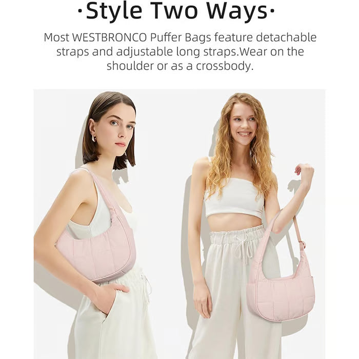 Puffer Crescent Shoulder Bag