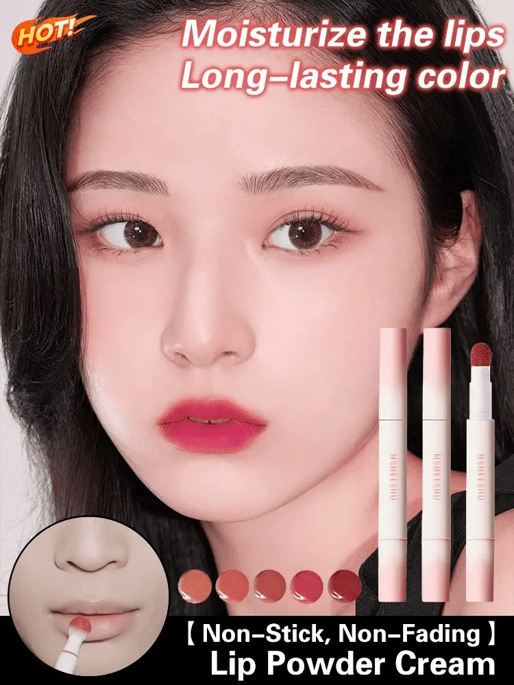 Lip Powder Cream 💄✨ Non-Stick, Non-Fading Soft-Matte Finish