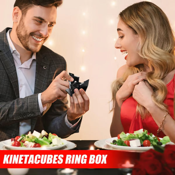 💖 Kinetic Energy Ring Box - Pop-up Mechanical Jewelry Holder 🎁 Perfect Holiday Gift for Women