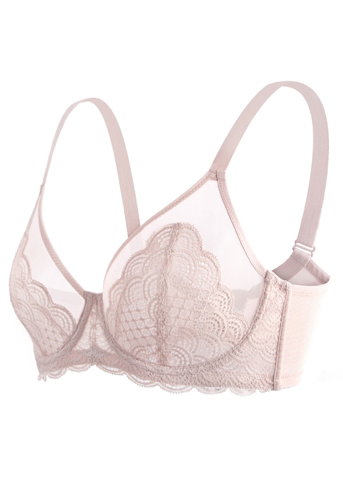 Mermaid Scale Lace Push-Up Bra