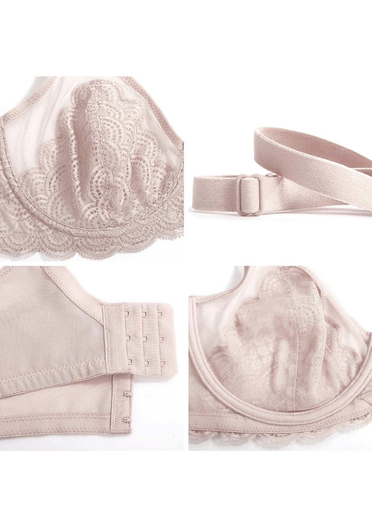 Mermaid Scale Lace Push-Up Bra