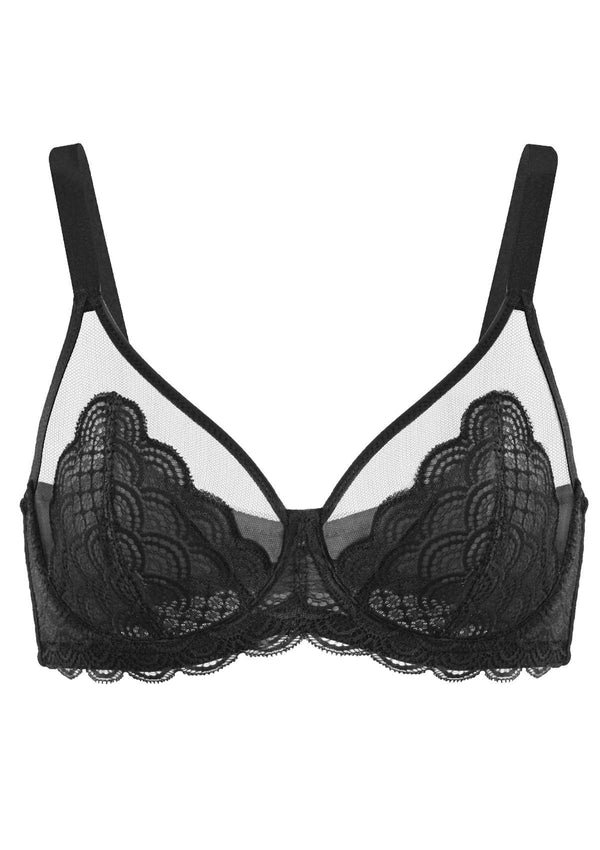 Mermaid Scale Lace Push-Up Bra