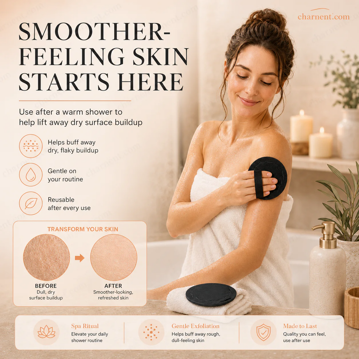 🥳HOT SALE💞50K+ SOLD!🌸 50% OFF! Scrub Bath Pads – Gently exfoliate, unclog pores, reveal brighter skin. Durable rubber, easy to rinse. A little scrub goes a long way! ✨🛀