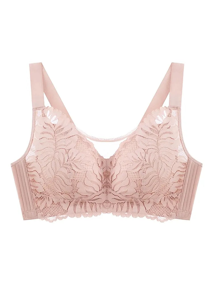 Shape-enhancing Minimizer Bra Comfortable & Sexy With Prevent Accidental Exposure Lace Trim