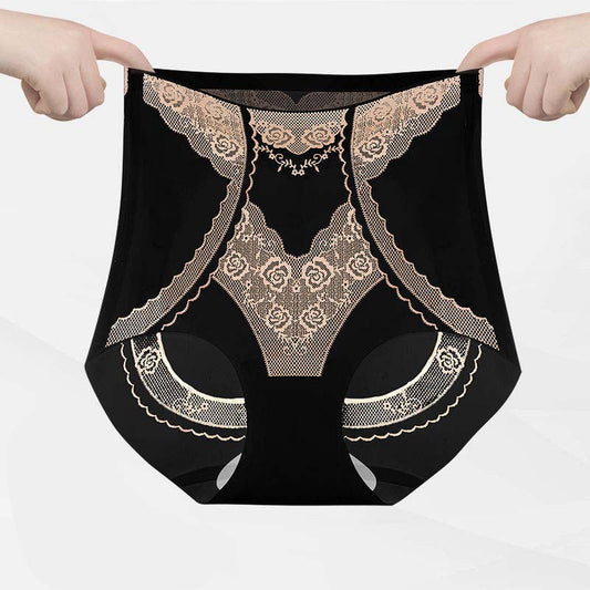 Ice silk high waisted belly panty