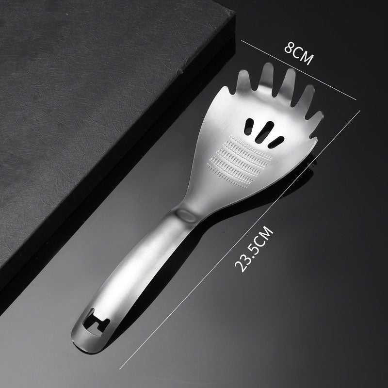 🥳💞5-in-1 Stainless Spoon – Strain, separate, crush, scoop & open caps. No more switching tools. Great for soups, sauces & spices. A spoon that does it all!