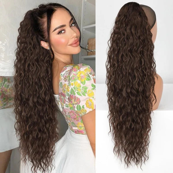🌸Curly Wavy Frizzy Hair Extension with Ponytail