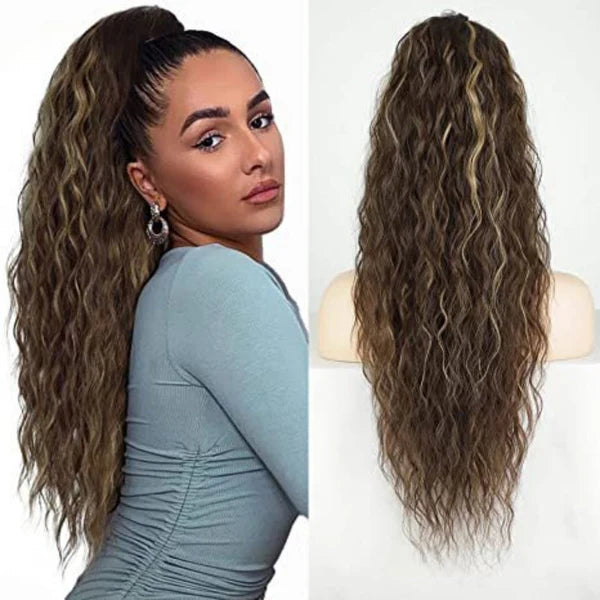 🌸Curly Wavy Frizzy Hair Extension with Ponytail