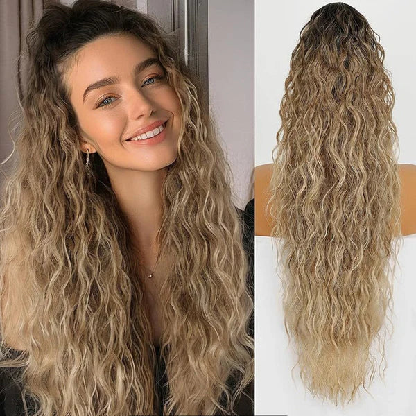🌸Curly Wavy Frizzy Hair Extension with Ponytail