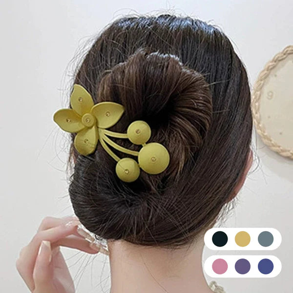 🌸 Floral Matte Hair Curler Styling（4PCS）