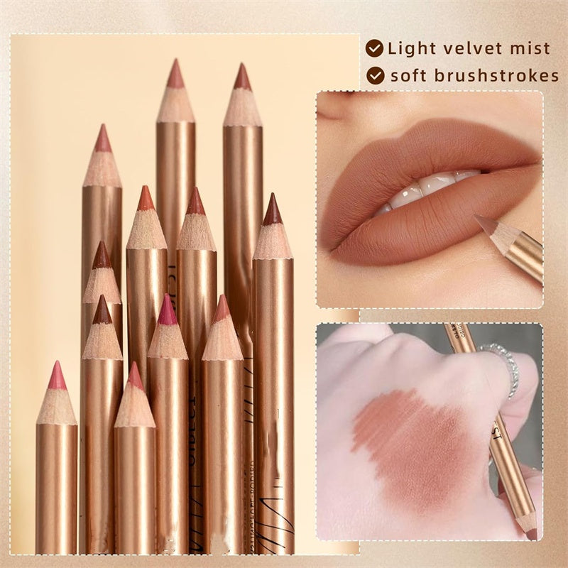 👄12-Color Smudge-Proof Lip Liner Pencil Set – Long-lasting, creamy & waterproof – perfect for everyday wear or pro makeup🎨