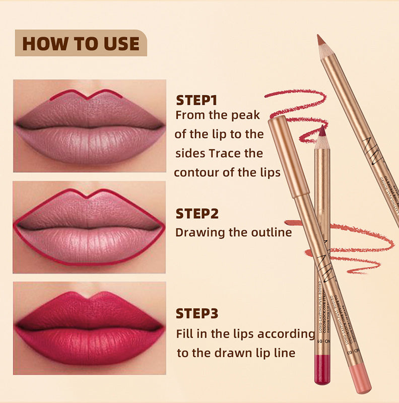 👄12-Color Smudge-Proof Lip Liner Pencil Set – Long-lasting, creamy & waterproof – perfect for everyday wear or pro makeup🎨