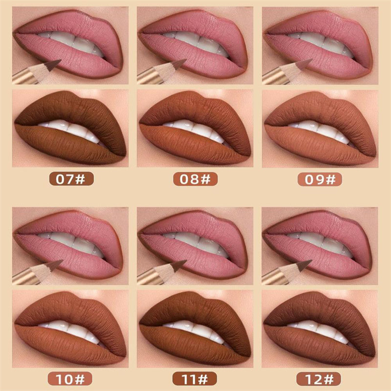 👄12-Color Smudge-Proof Lip Liner Pencil Set – Long-lasting, creamy & waterproof – perfect for everyday wear or pro makeup🎨