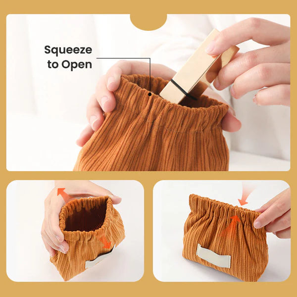 Mini Corduroy Elastic Storage Bag