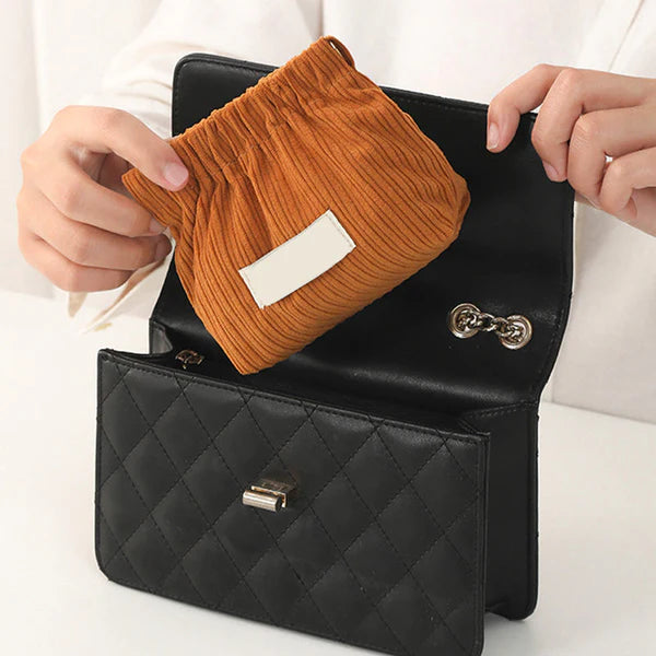 Mini Corduroy Elastic Storage Bag