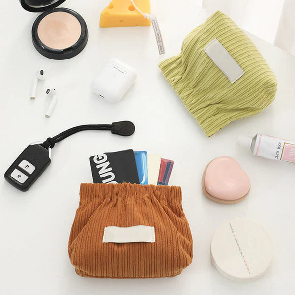Mini Corduroy Elastic Storage Bag