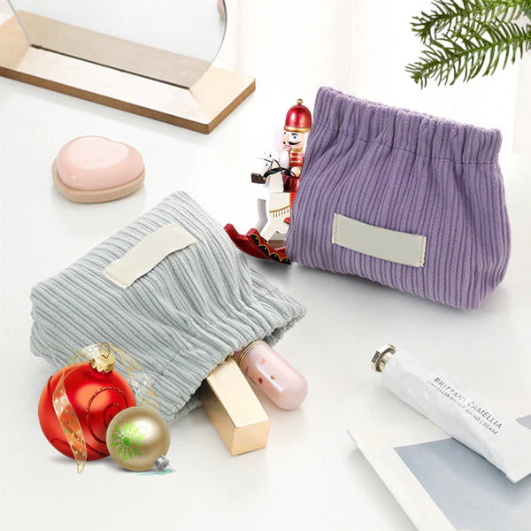 Mini Corduroy Elastic Storage Bag