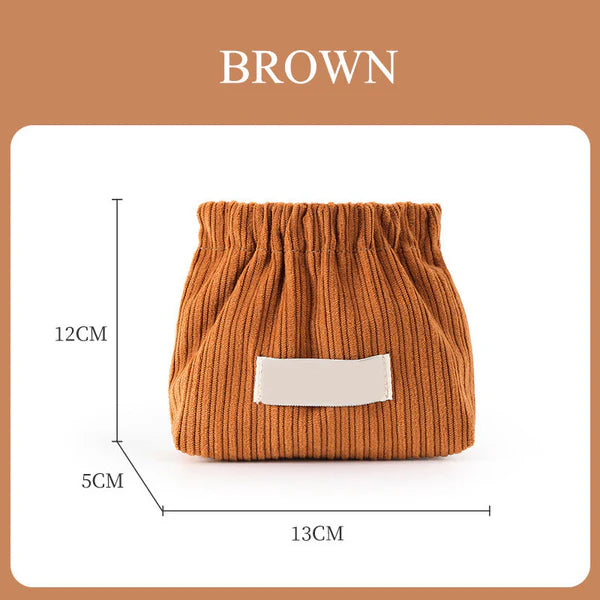 Mini Corduroy Elastic Storage Bag